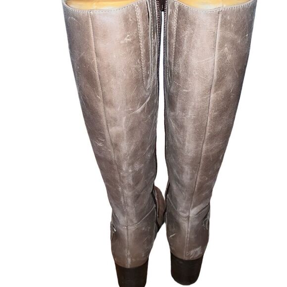 Marina Rinaldi Taupe Leather Boot Size 5 - Picture 2 of 7